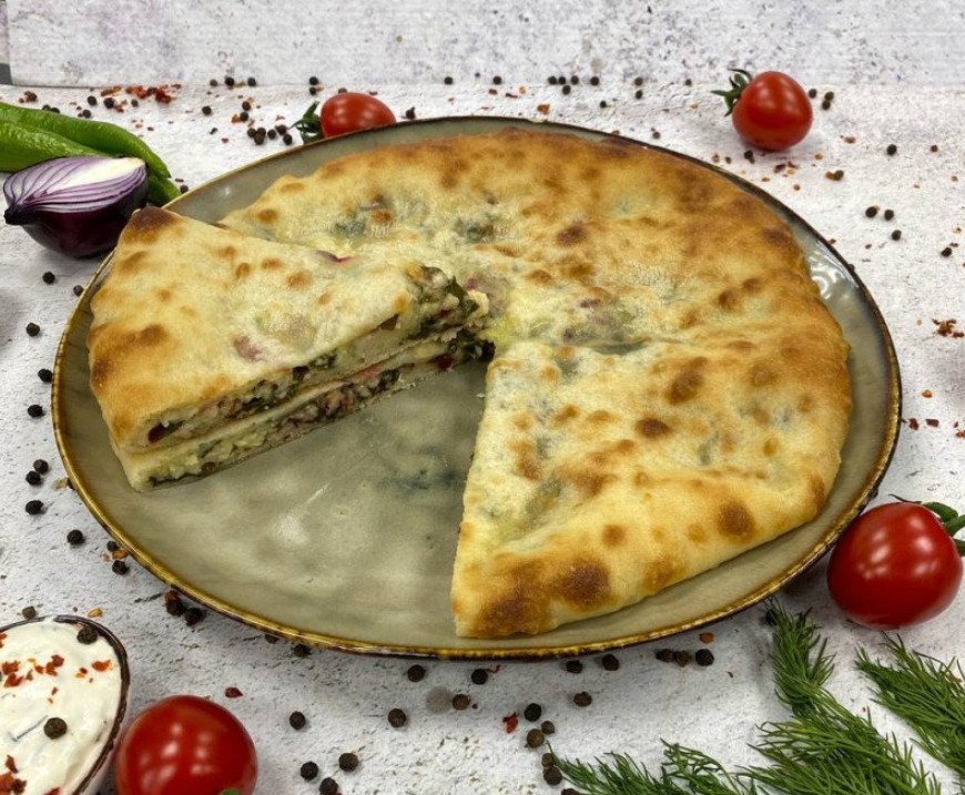 Пирог со свекольными листьями