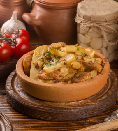 Оджахури по-деревенски с курицей