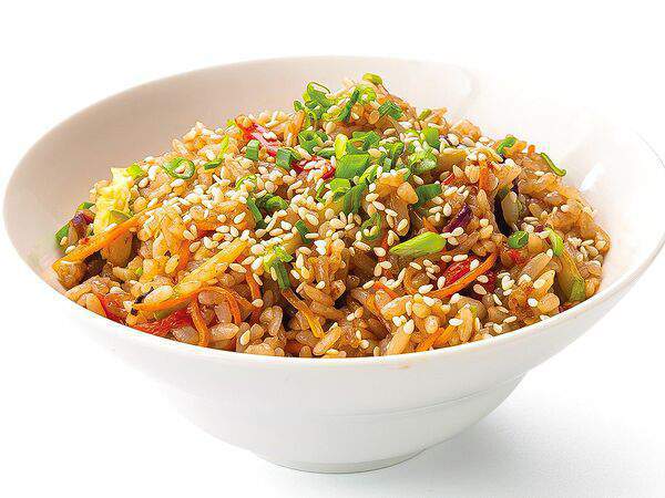 Рис с овощами в соусе терияки