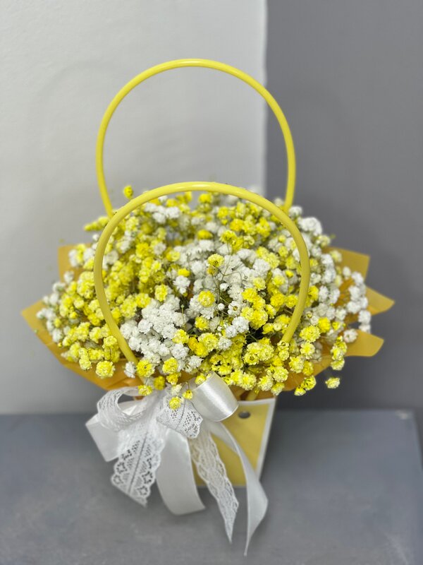 Сумочка из радужной гипсофилы