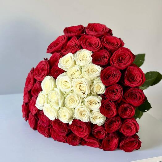 Букет «Валентинка» из 51 розы