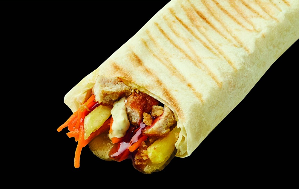 Брусничная шаурма с курицей