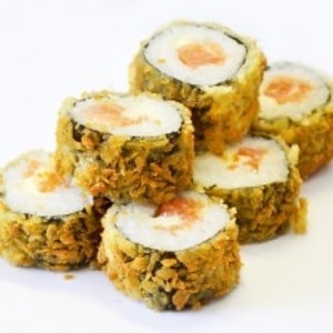 Темпура с копченым лососем