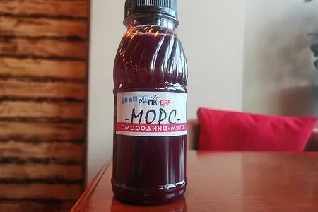 Морс домашний вишня-базилик