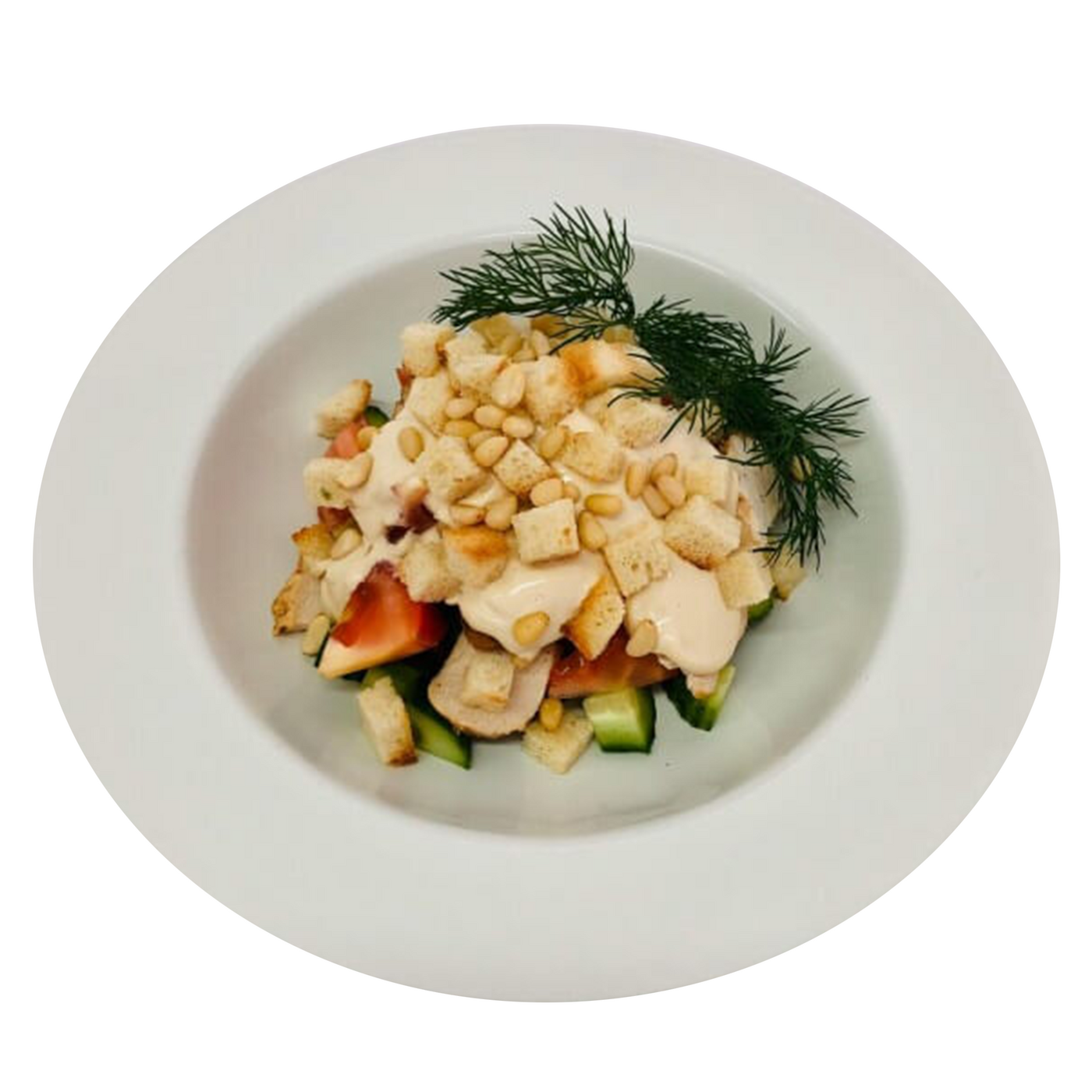 Салат с куриной грудкой и кедровым орехом Д