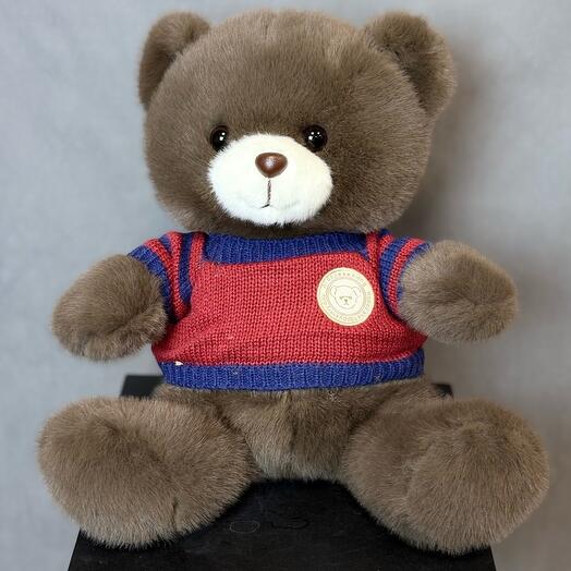 Мягкая игрушка коричневый мишка в свитере