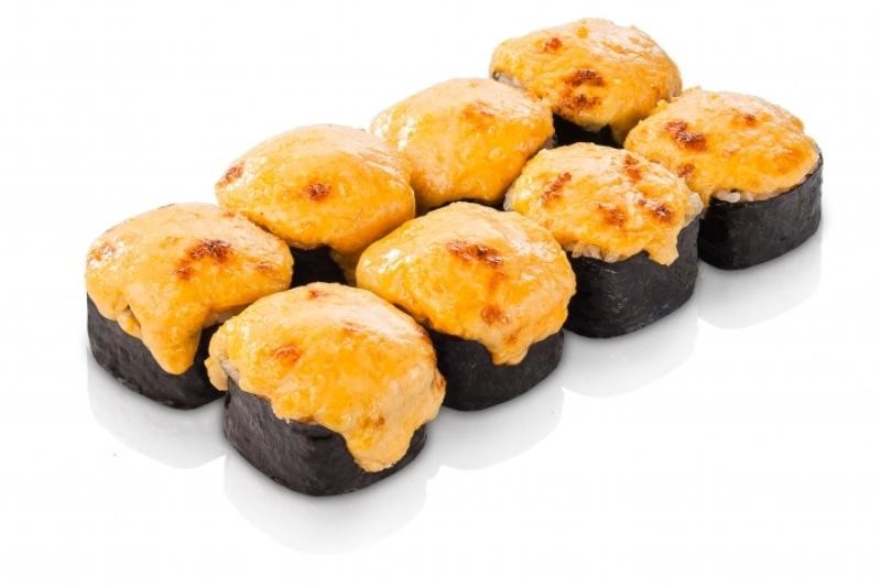 Запеченный с копченой курицей