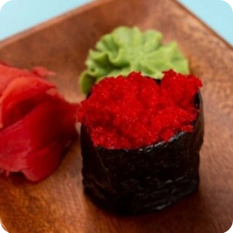 Гункан Суши с икрой Тобико