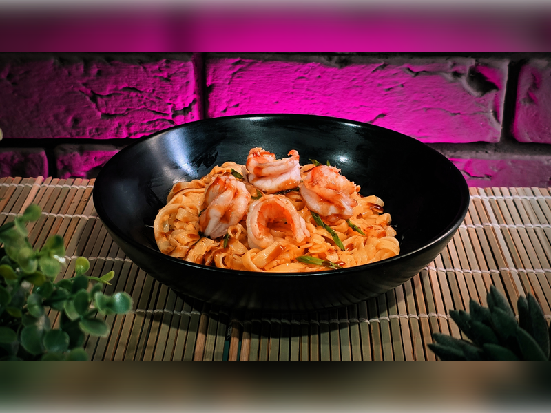 Сливочная паста с креветками