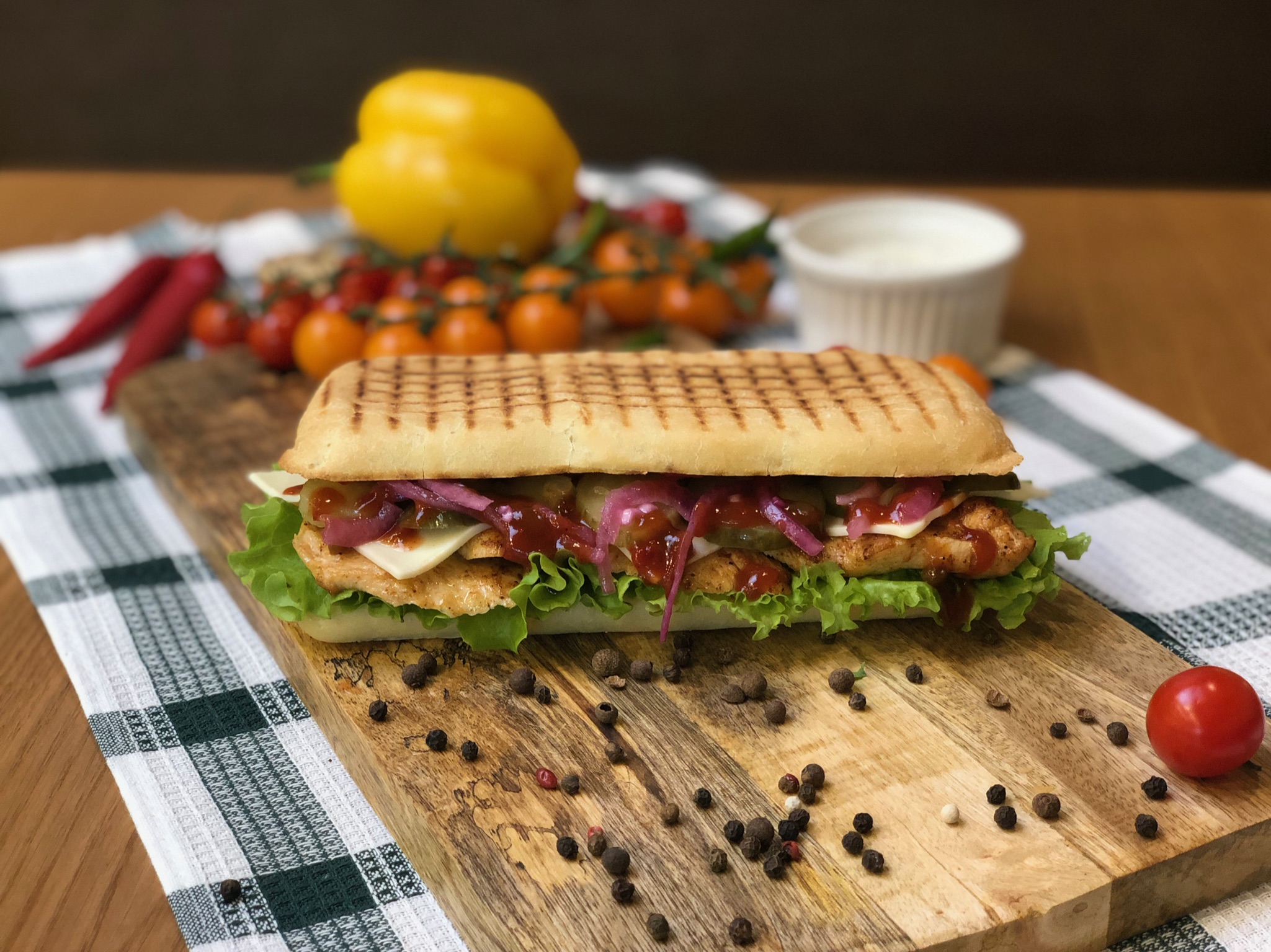 Чиабатта Курица гриль