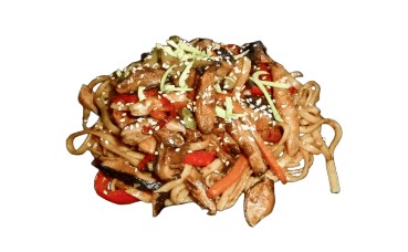 Лапша рисовая с овощами