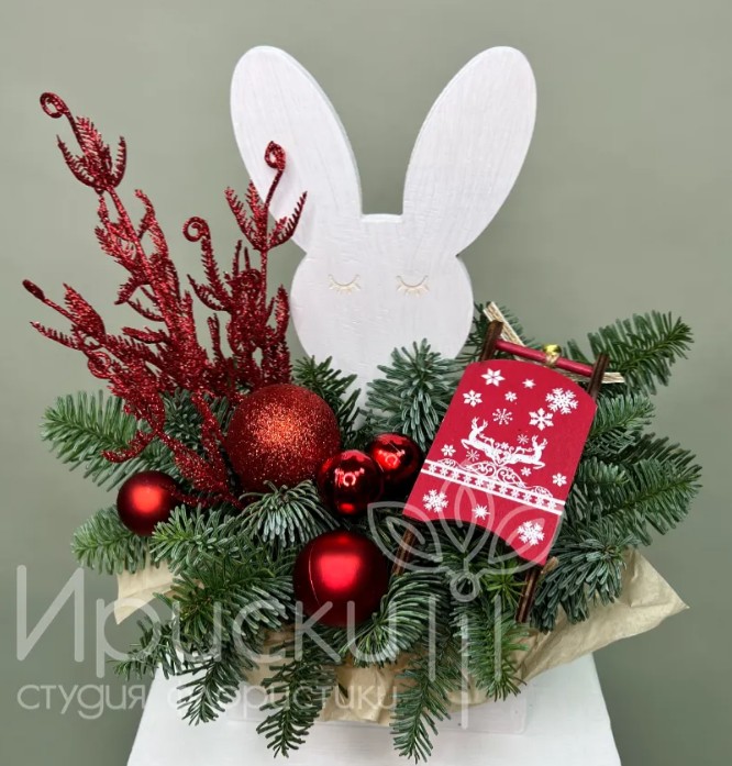 Композиция «Зимний Зайчик»