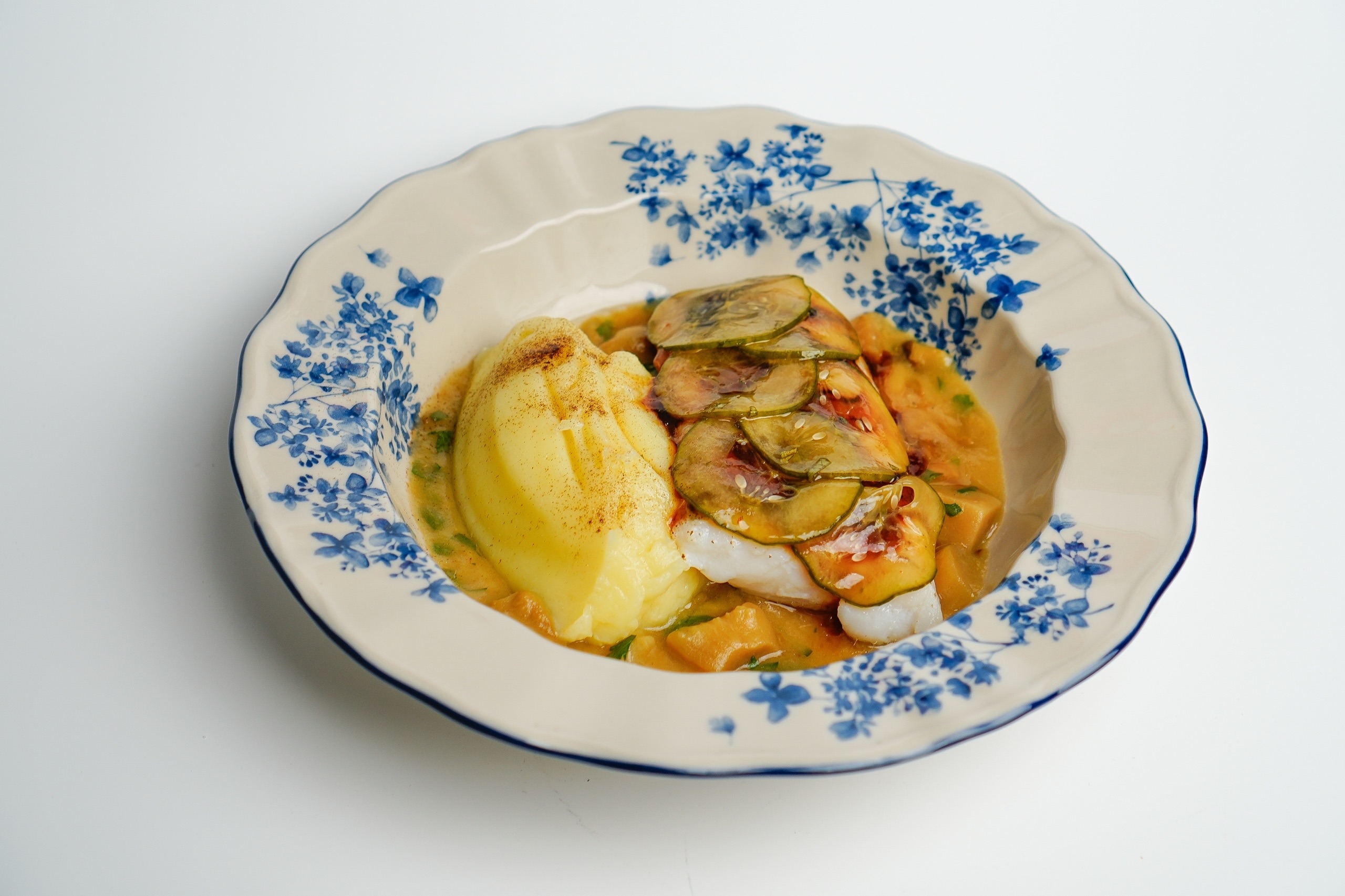 Филе судака с трюфельным пюре