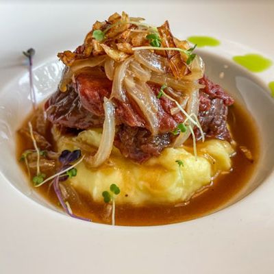 Томленая телятина с мясным терияки