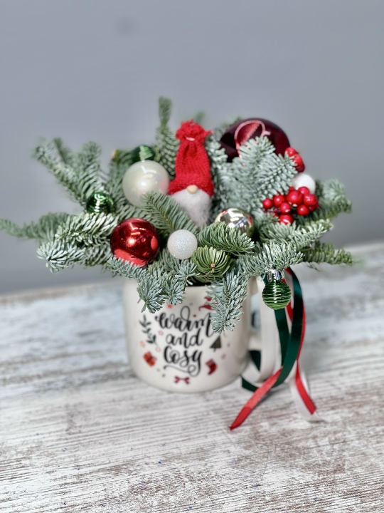 Новогодняя кружечка с нобилисом