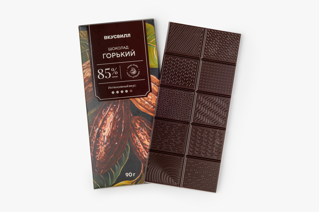 Шоколад горький 85%, 90 г