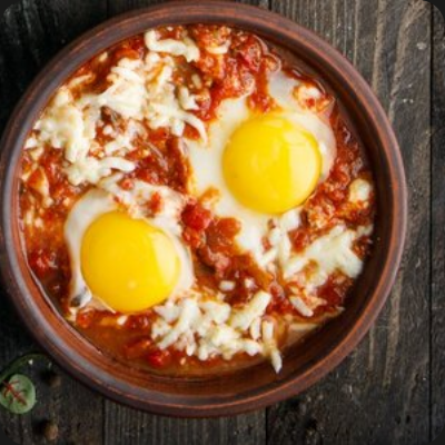 Яичница с томатами