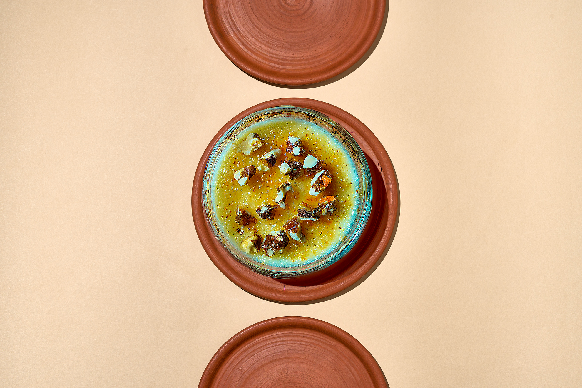 Крем брюле с копченым сулугуни