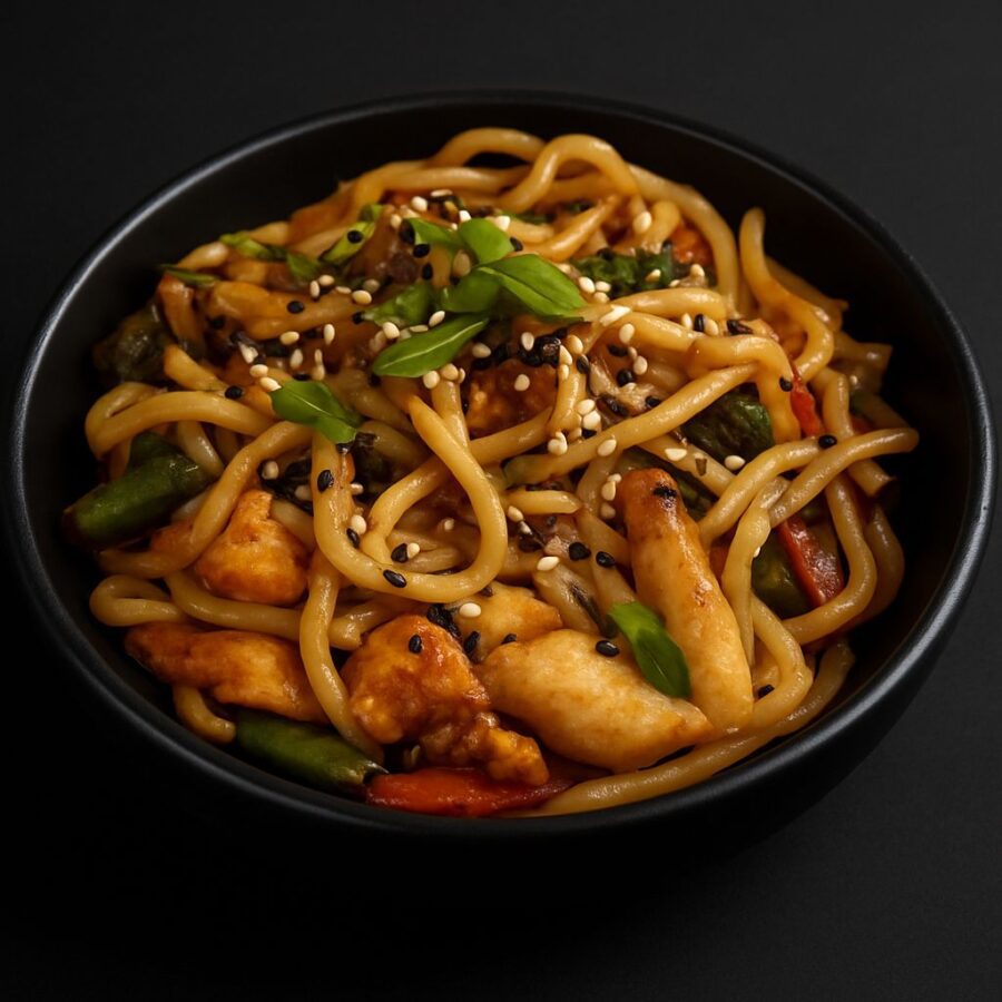 Лагманная лапша с курицей