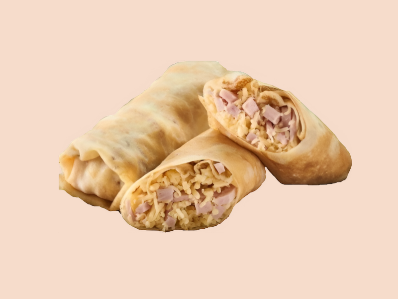 Блины с сыром и ветчиной