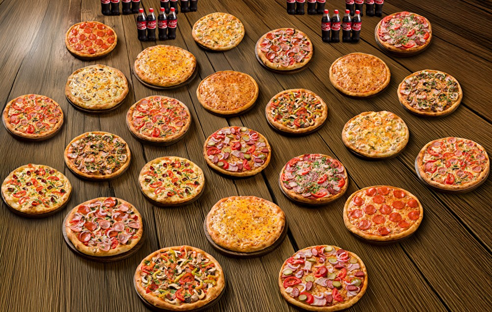 Сет №2 XXL 24 пиццы, Любимая Кола 12бут по 1 литру