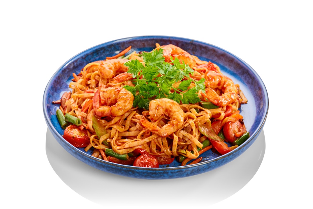 Вок с креветкой