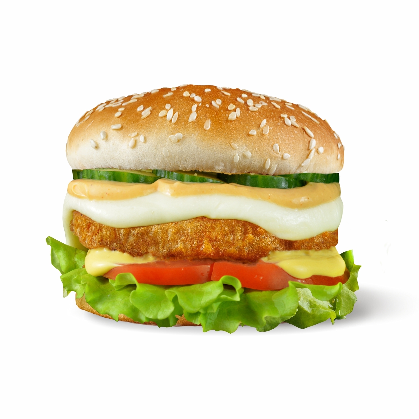 Чикен бургер с моцареллой