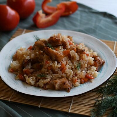 Тяхан японский с курицей