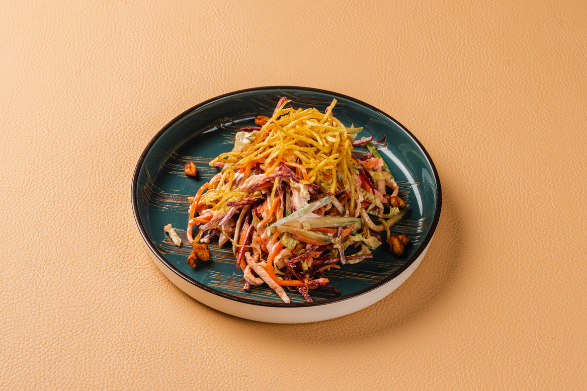 С курицей и корейской морковью