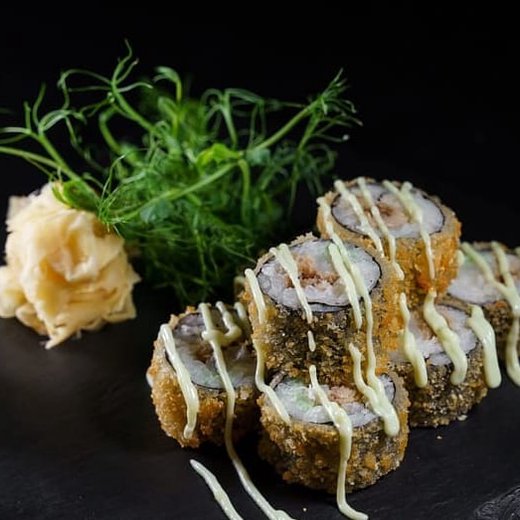 Ролл с окунем темпура