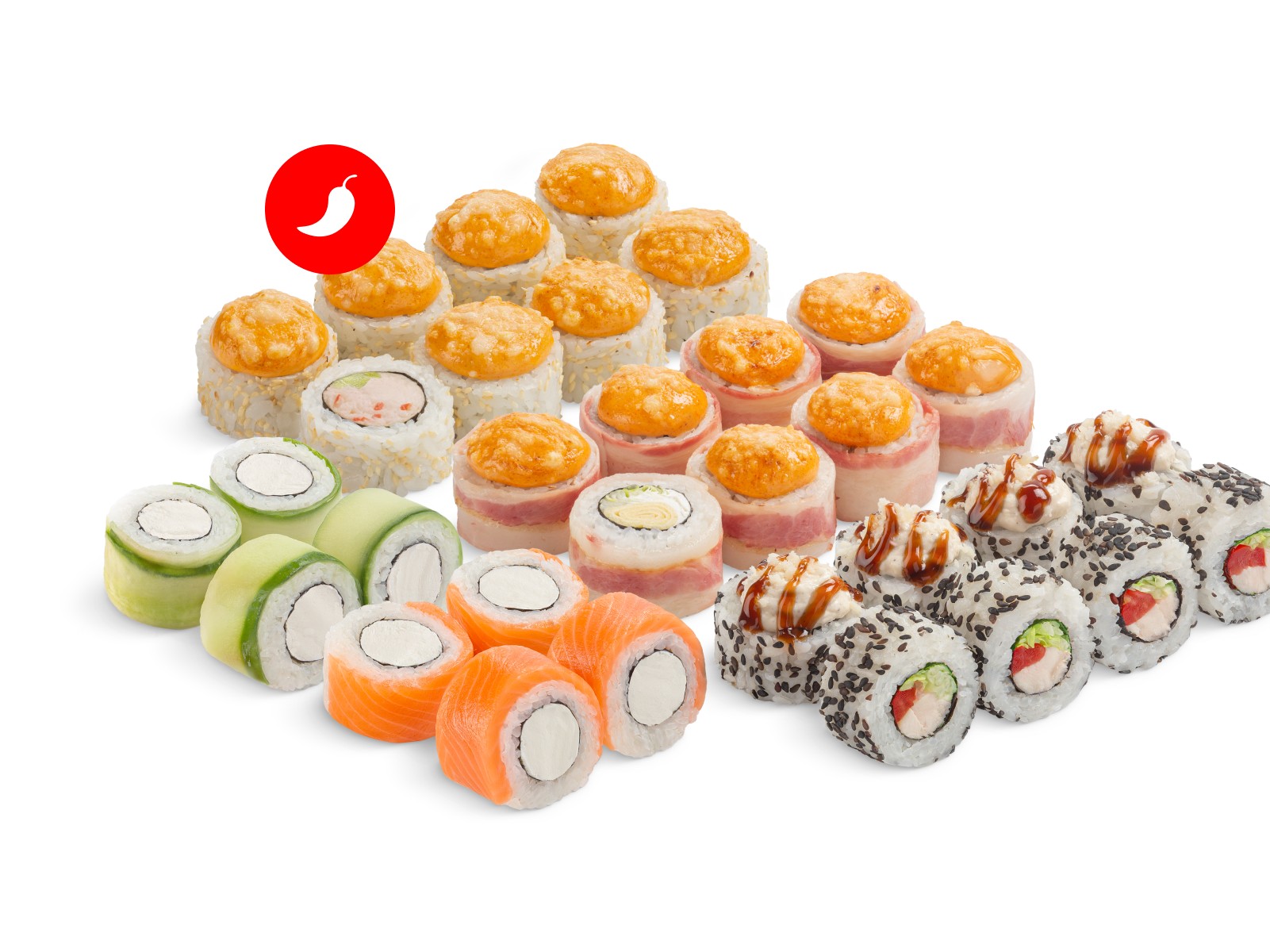 Сет Интересный со спайси соусом