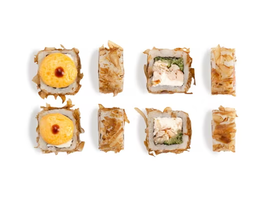 Запечённый ролл Аширо с курицей