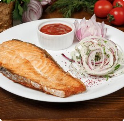 Семга жареная