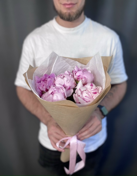 Пионы в крафте