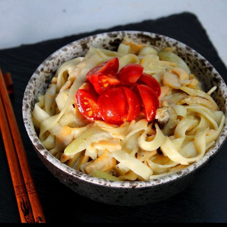 Удон с лососем