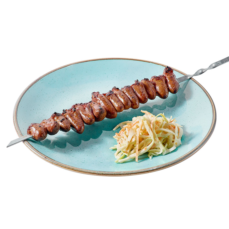 Шашлык из куриных сердечек