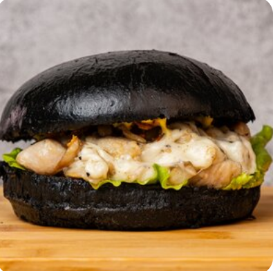 Бургер с курицей и грибами