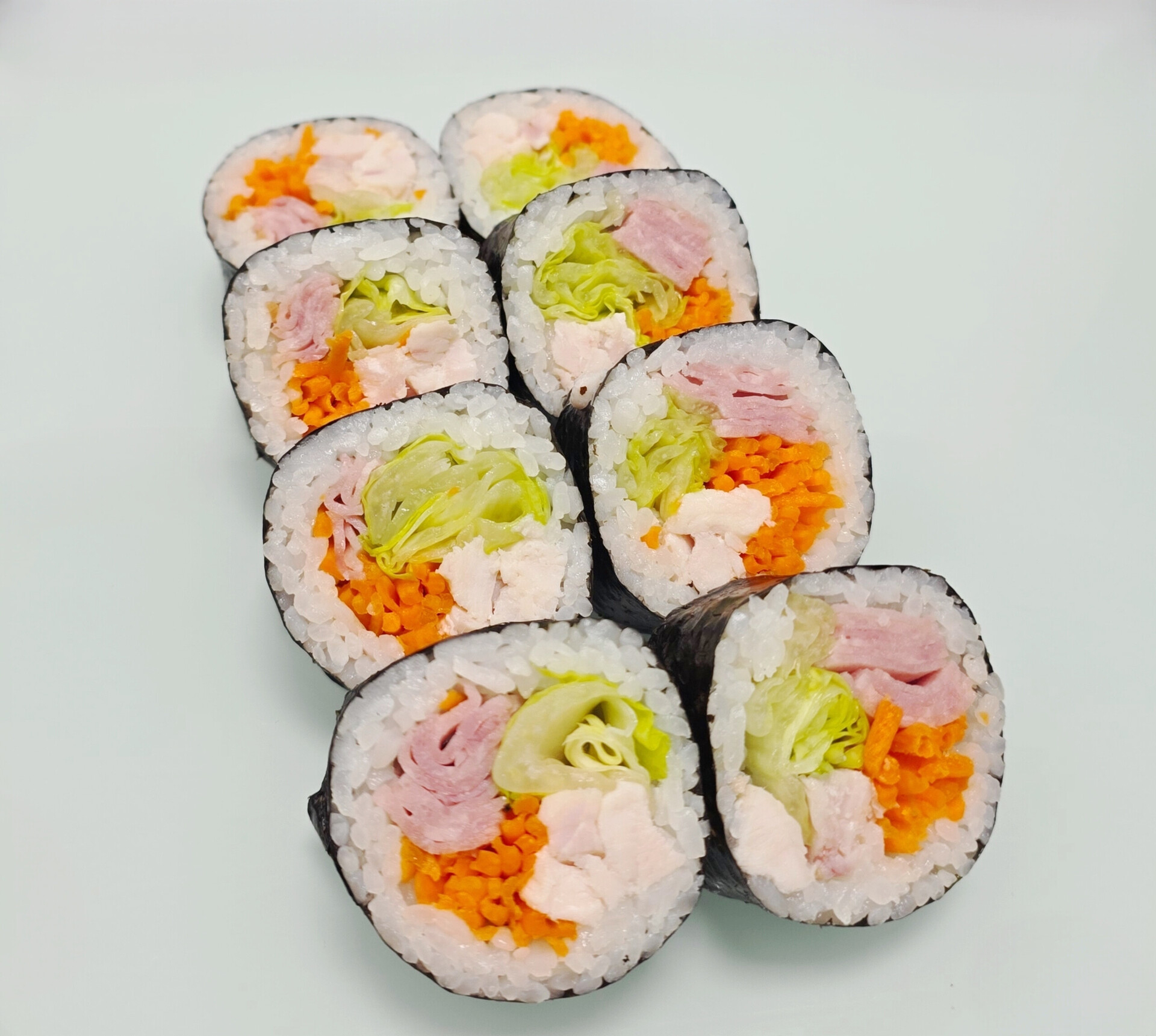 Кимпаб с курицей и ветчиной