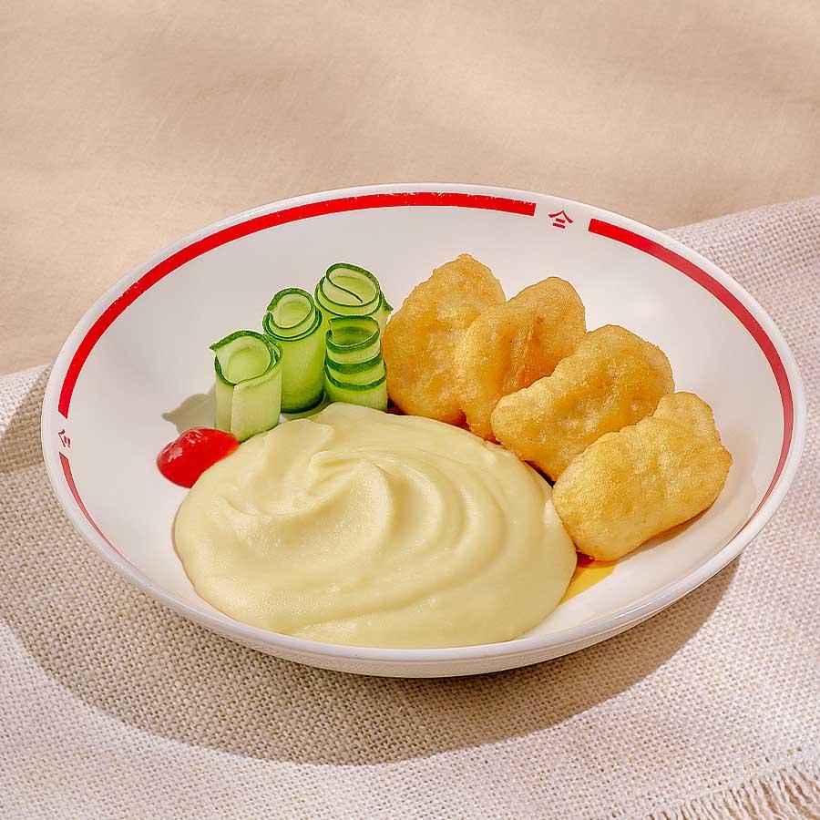 Куриные наггетсы с картофельным пюре