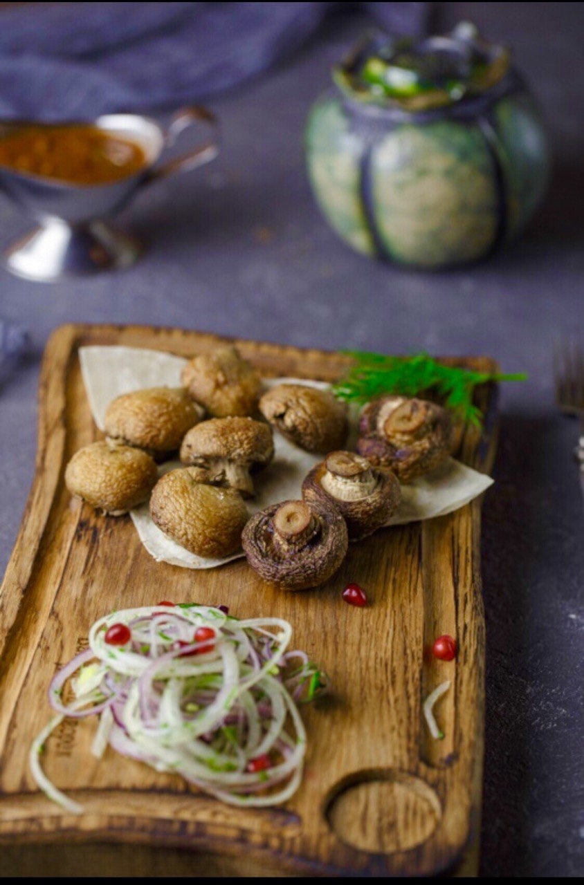 Шампиньоны на углях