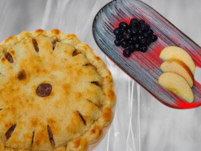 С черникой и яблоком