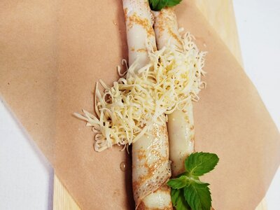 Блинчики по-русски с сыром