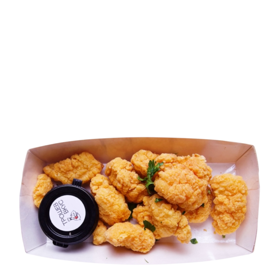 Попкорн из куриного филе с соусом