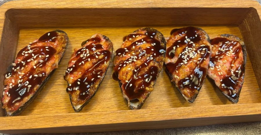 Запеченные мидии