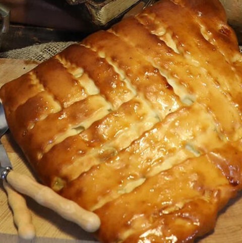 Пирог с капустой и яйцом 35см