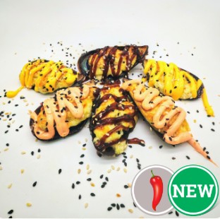 Мидии Гриль с Острым соусом 4шт