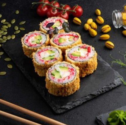 Горячий ролл с крабом Диабло