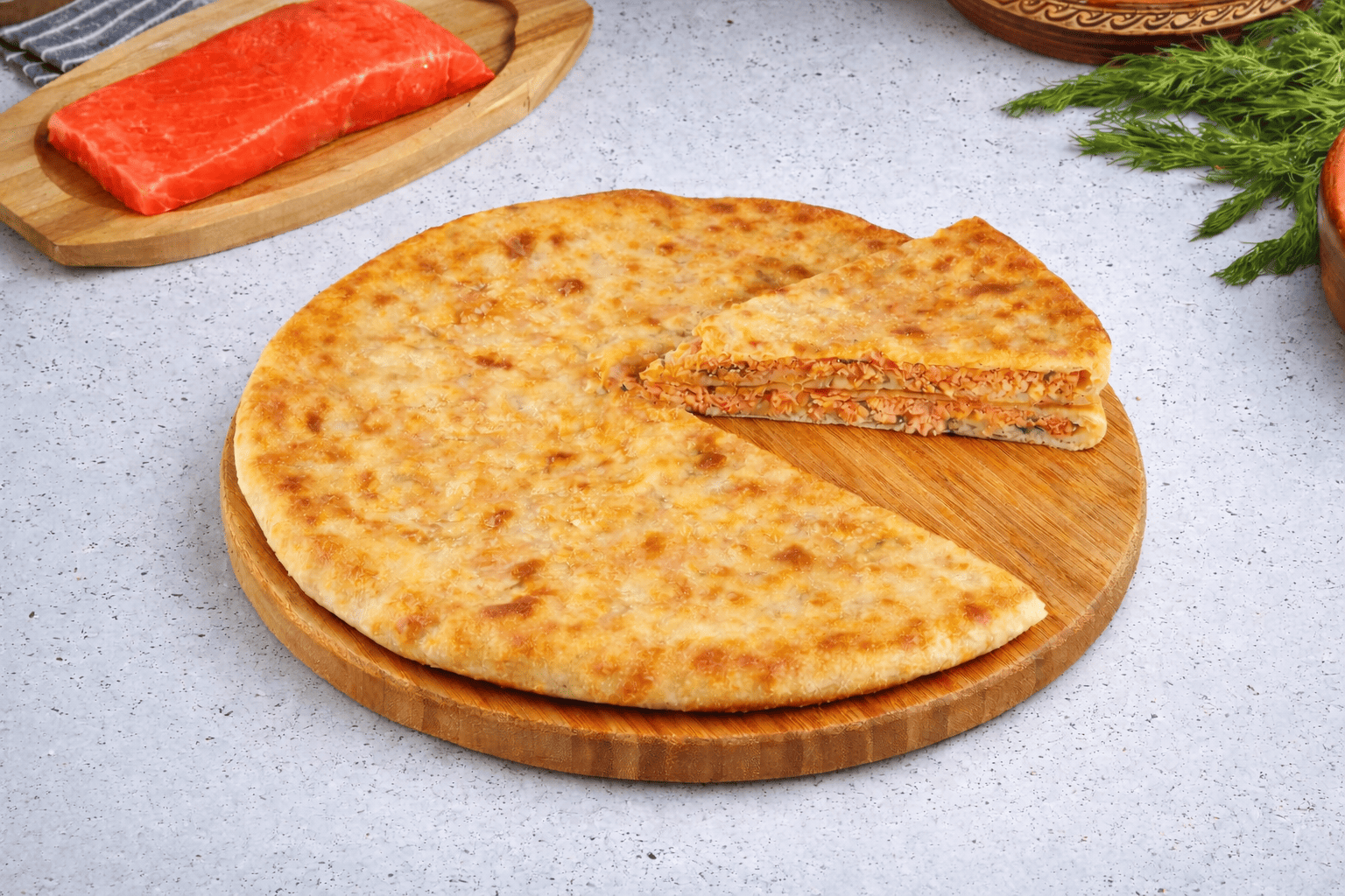 Осетинский пирог с семгой 1 кг