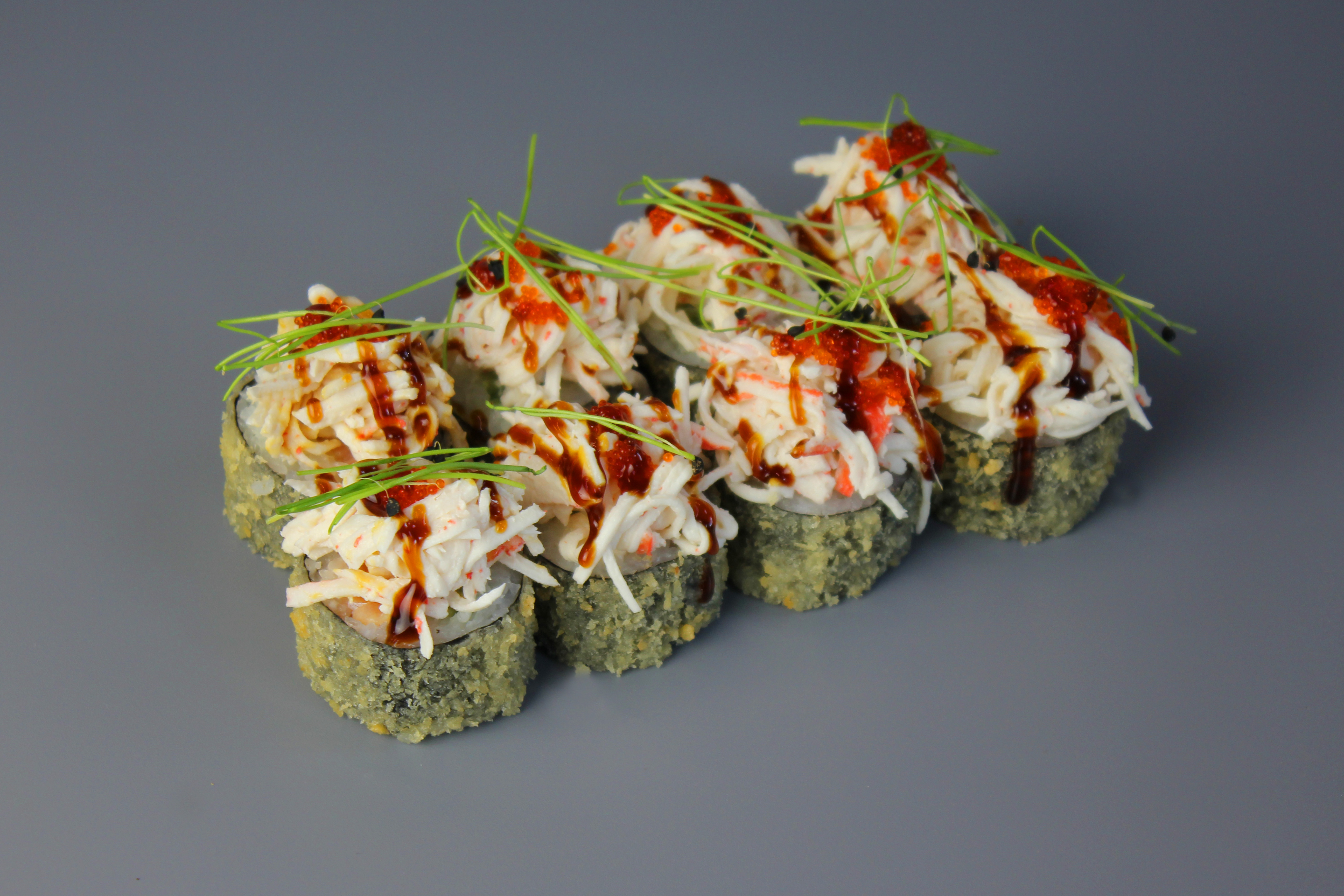 ТЕМПУРА РОЛЛ "ЛОСОСЬ, КРАБ"