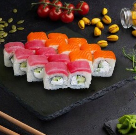 Ролл Филадельфия Тунец и лосось с сыром